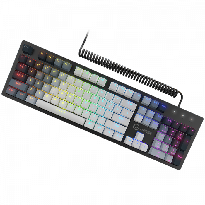 LORGAR Azar 514, Wired mechanical gaming keyboard, RGB backlight, 1680000 colour variations, 18 modes, keys number: 104, 50M clicks, linear dream switches, spring cable up to 3.4m, ABS plastic+metal,  [3]