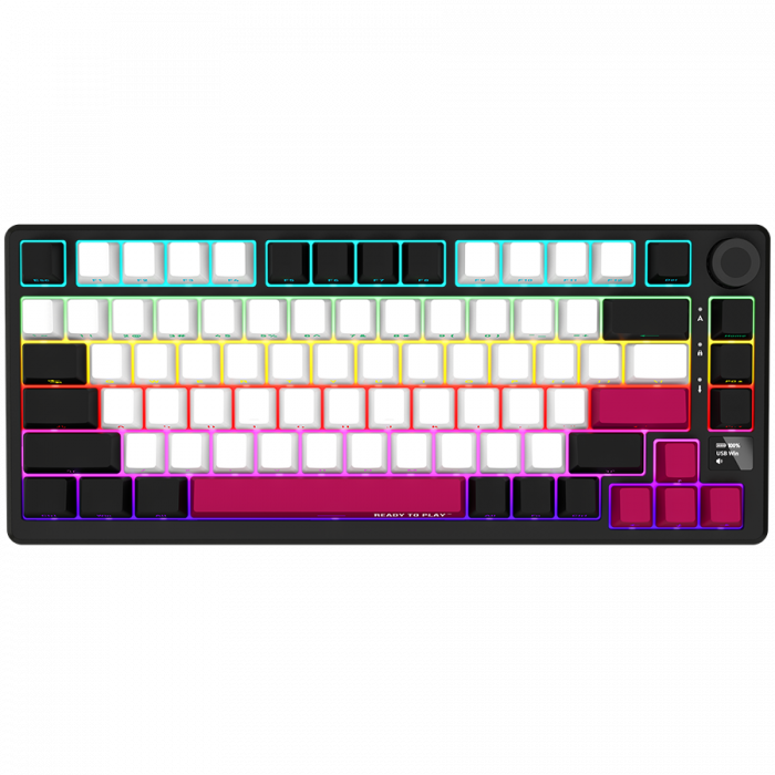 LORGAR KBP7075W, Wireless 75% Mechanical Gaming Keyboard Pro, Black/red, EN layout [1]