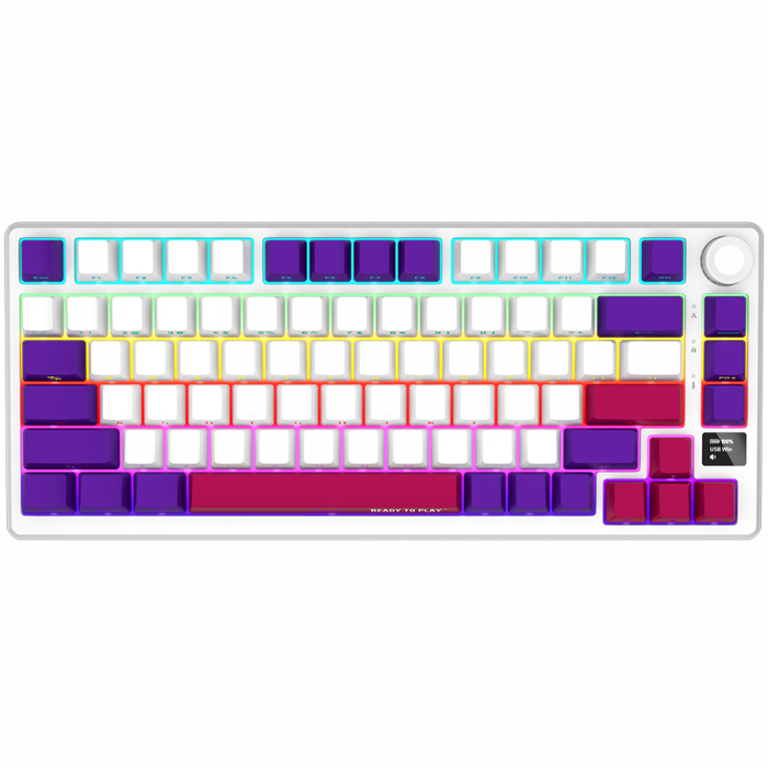 LORGAR KBP7075W, Wireless 75% Mechanical Gaming Keyboard Pro, White, EN layout [1]
