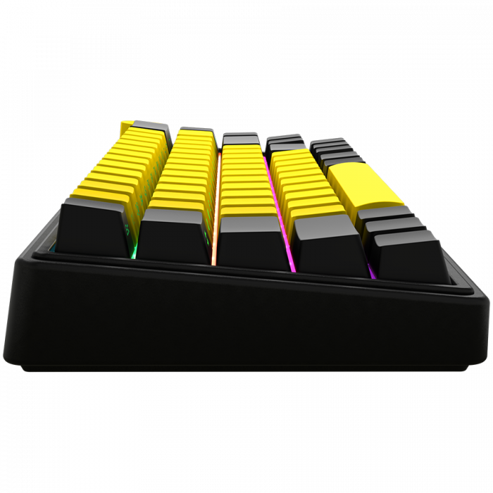 LORGAR KBP70MW, Wireless 65% Mechanical Gaming Keyboard Pro, Black/yellow, EN layout [4]
