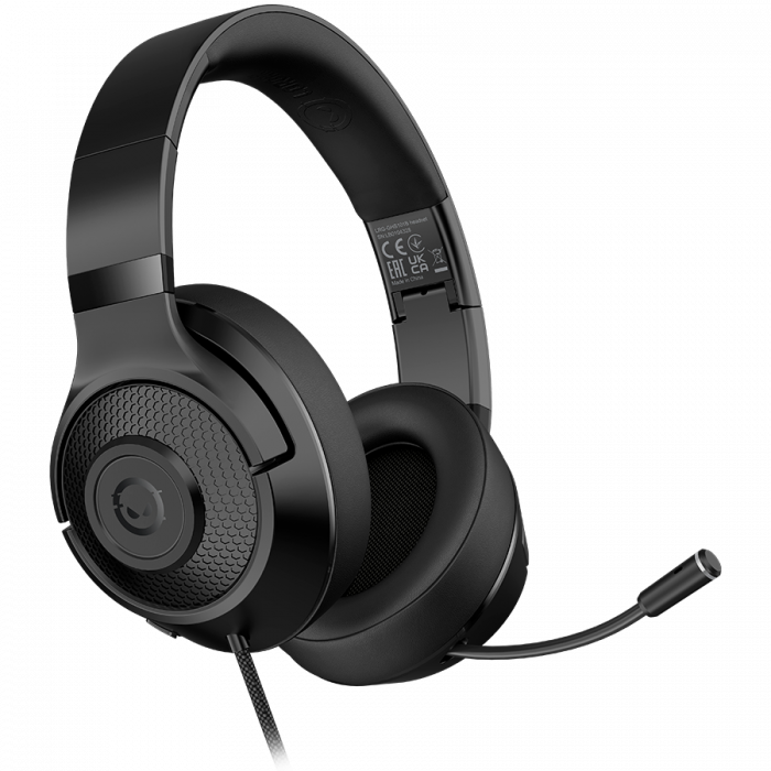 LORGAR Noah 101, Gaming headset with microphone, 3.5mm jack connection, cable length 2m, foldable design, PU leather ear pads, size: 185*195*80mm, 0.245kg, black [1]