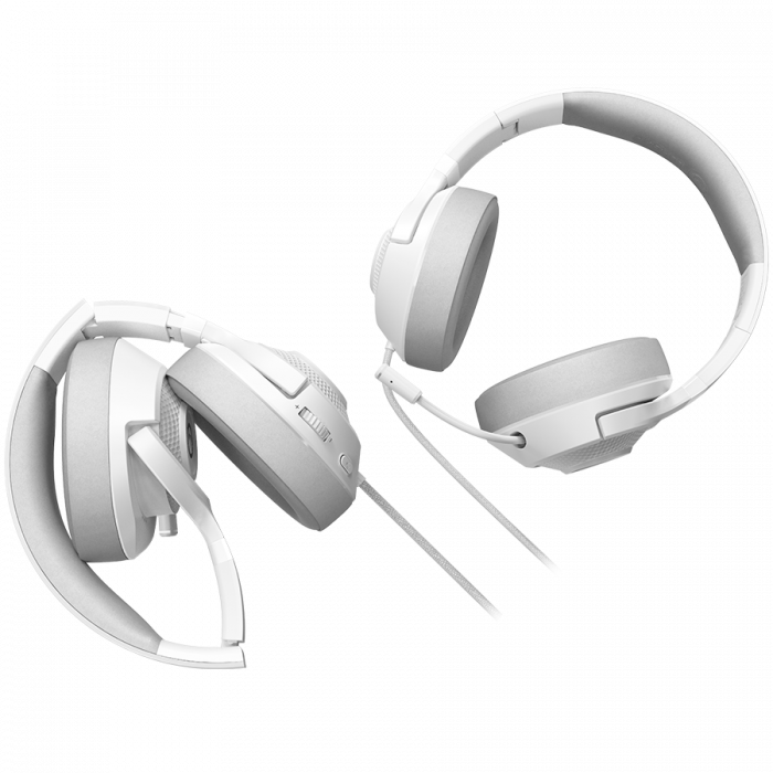 LORGAR Noah 101, Gaming headset with microphone, 3.5mm jack connection, cable length 2m, foldable design, PU leather ear pads, size: 185*195*80mm, 0.245kg, white [6]