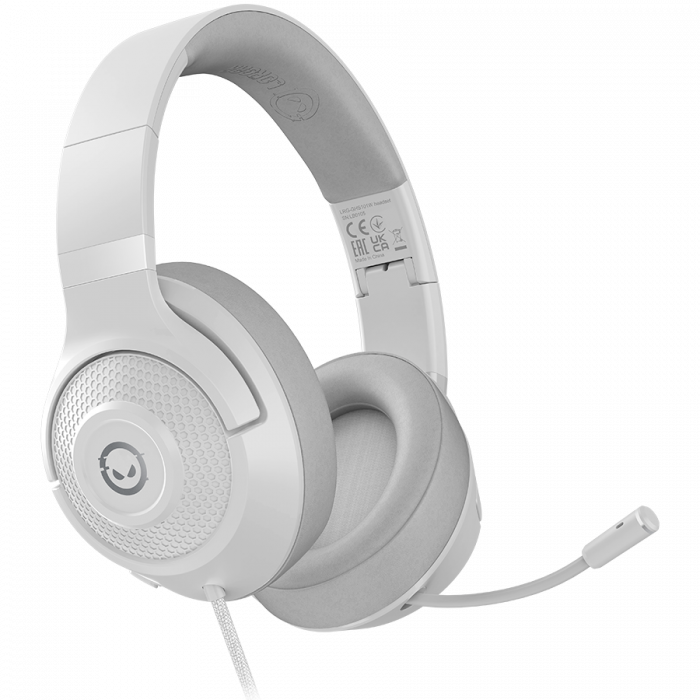 LORGAR Noah 101, Gaming headset with microphone, 3.5mm jack connection, cable length 2m, foldable design, PU leather ear pads, size: 185*195*80mm, 0.245kg, white [1]