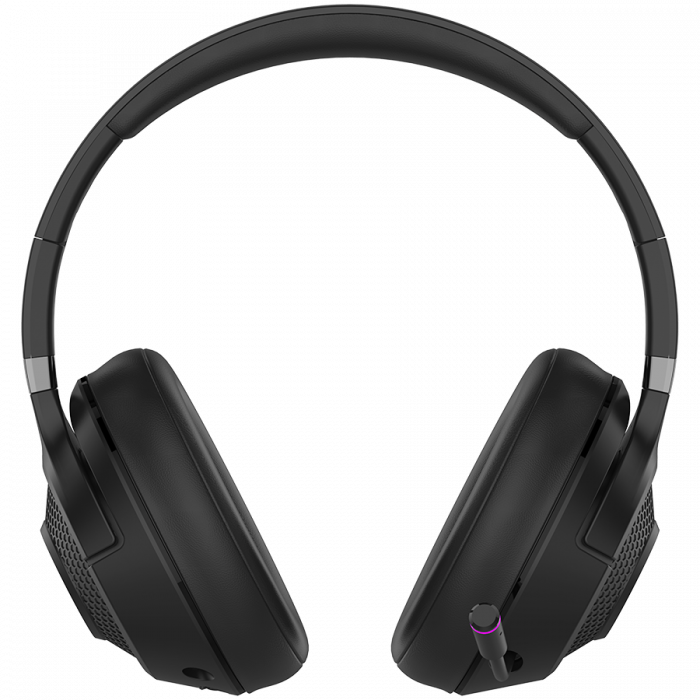 LORGAR Noah 701, gaming headset with microphone, 2.4GHz USB dongle + BT 5.1 Realtek 8763, battery 1000mAh, type-C charging cable 0.8m, audio cable 1.5m, size:195*185*80mm, 0.28kg. Black [4]