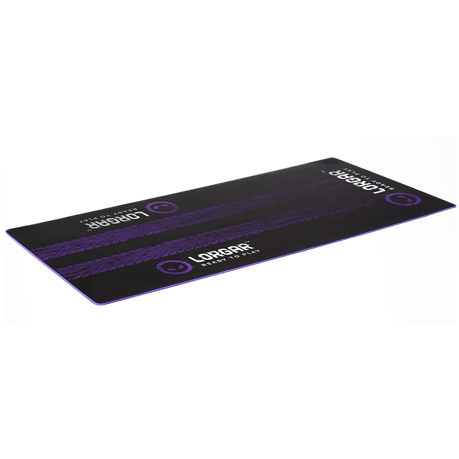 LORGAR RX1FM, Sim Racing Floor Mat Advanced, Stitched edge, 1,700X700X3 mm, Black/purple [2]