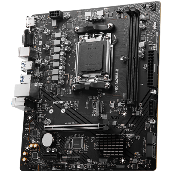 MSI MB Sc AM5 PRO A620M-B, AMD A620, 2xDDR5, 1xHDMI, 1xVGA, mATX [3]