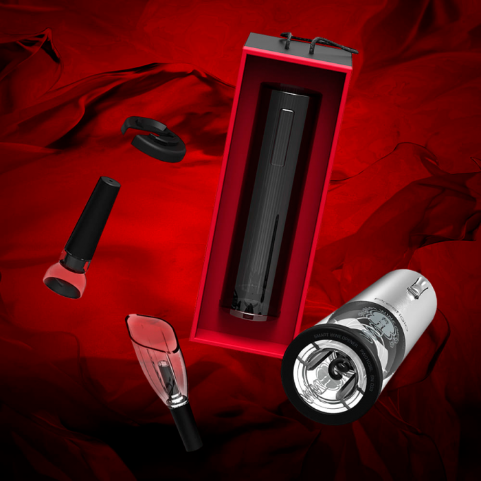 Nemi, Electric wine opener, aerator, vacuum preserver, Silver color [9]
