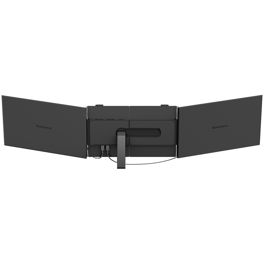 Portable monitor Blackview DCM6 Dual Screen 14inch 1920x1080 16:9 LCD 60Hz IPS 178 USB-C 3.1x3 for 13-17.3 inch laptops352.2x237.43x15.9mm Grey Black [4]