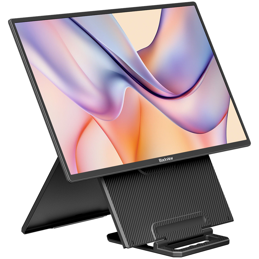 Portable monitor Blackview Table 10 LCD Monitor IPS FHD 23.8inch 1920x1200 16:9 LCD 100Hz 178 USB-C 3.1x2 Full 1xminiHDMI 312x237x32.8mm Plug into Laptop, PC, Game Console, and More, Plug & Play Black [2]