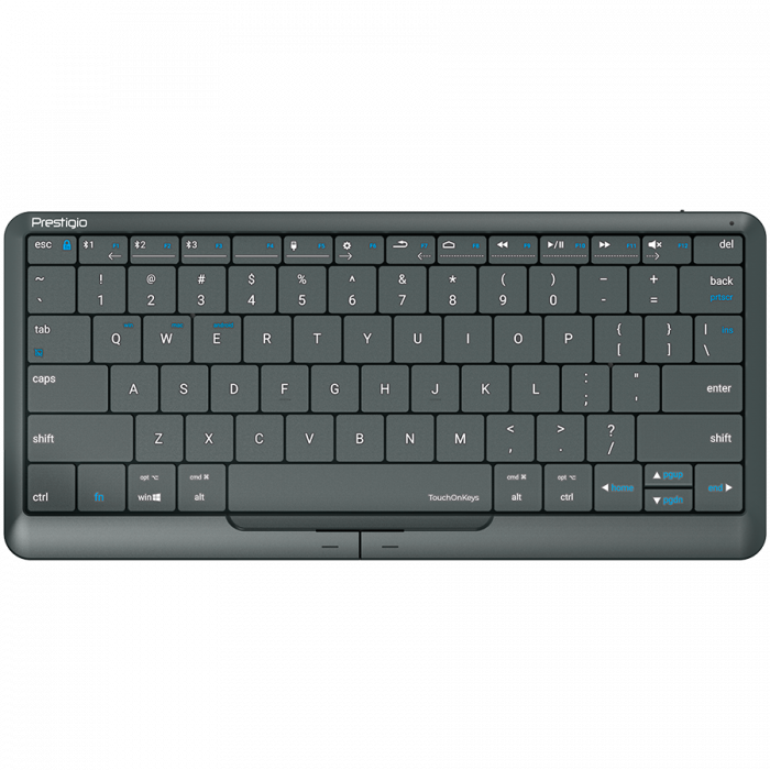 Prestigio Click&Touch 2, wireless multimedia smart keyboard with touchpad embedded into keys, auto-switch between keyboard and touchpad modes, touch multimedia sliders, left and right physical "mouse" [2]