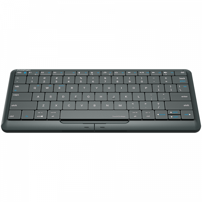 Prestigio Click&Touch 2, wireless multimedia smart keyboard with touchpad embedded into keys, auto-switch between keyboard and touchpad modes, touch multimedia sliders, left and right physical "mouse" [3]