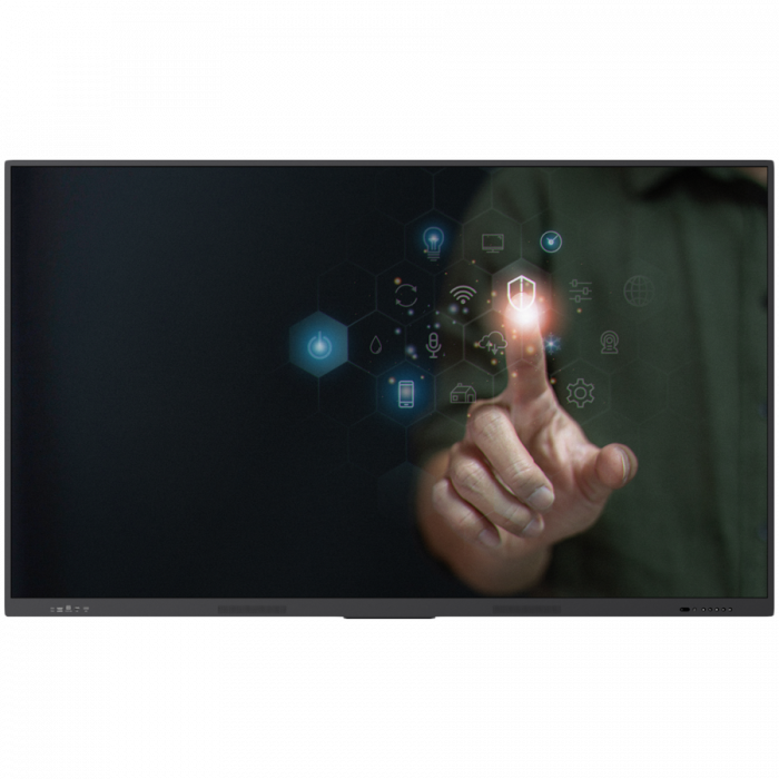 Prestigio Solutions Multiboard (Monoblock) Light Series: 65”, UHD, T982 Chipset, 8GB RAM DDR4 / 64GB SSD, OS Android 13.0, 15Wx2 speaker, with 16Wsubwoofer. Dual Wi-Fi, 40TP, OPS 80pin connector, 6 re [1]