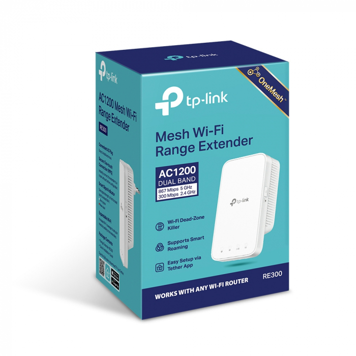 Range Extender  TP-Link  Wi-Fi  AC1200 tehnologie OneMesh  RE300 [2]