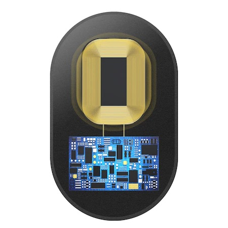 Receptor de incarcare wireless Baseus, tip lightning, Microfibra, Negru (WXTE-A01) [3]