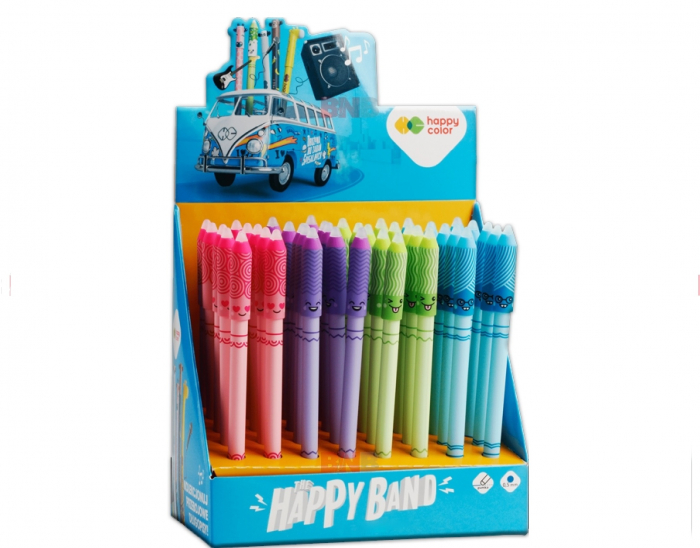 Roller gel cu rescriere, 0.5 mm, albastru, Faces LOL, 40 buc/set, Happy Color [1]
