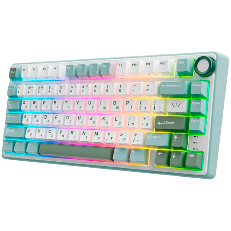 ROYAL KLUDGE R75 Sky Cyan Gaming Keyboard Brown switch [2]