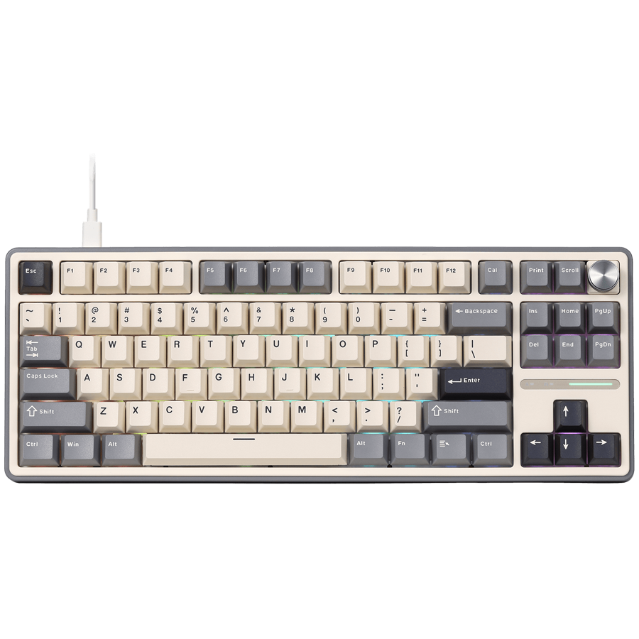 ROYAL KLUDGE R87Pro Half Grey Gaming Keyboard Creamy switch [1]