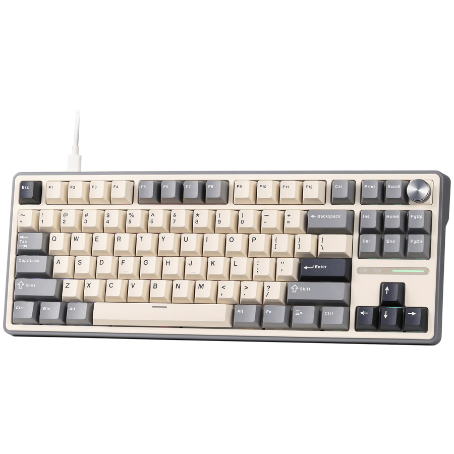 ROYAL KLUDGE R87Pro Half Grey Gaming Keyboard Creamy switch [2]