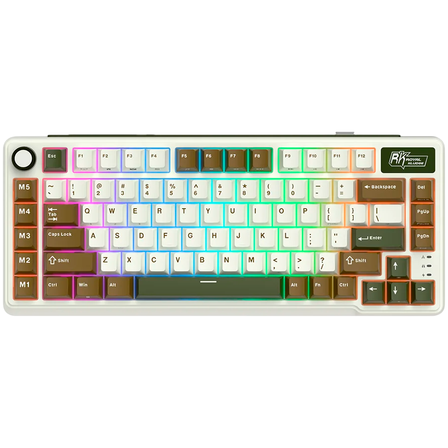 ROYAL KLUDGE RK L75 Palm Green Gaming Keyboard Beige switch [1]