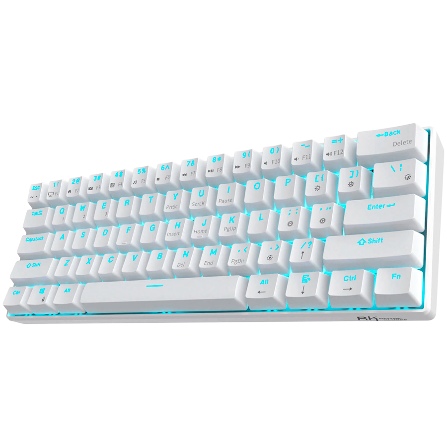 ROYAL KLUDGE RK61 White Gaming Keyboard Brown switch [2]