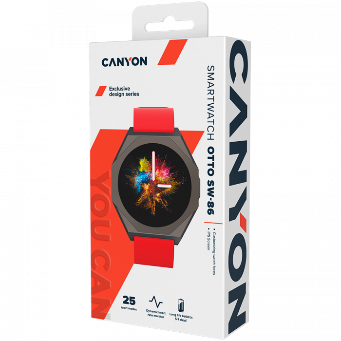 CANYON smart watch Otto SW-86 Red [7]