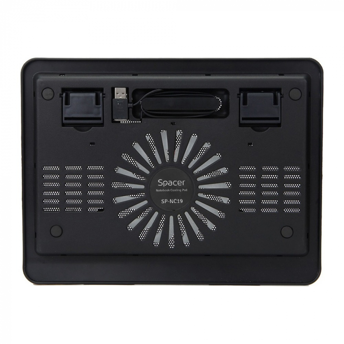Cooler Laptop Spacer SP-NC19, 15.6", Negru [5]