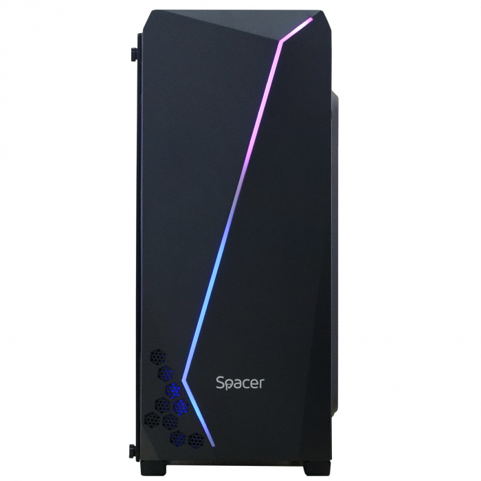 Carcasa SPACER FLASH, Mid-Tower, fara sursa, ATX, Black [2]