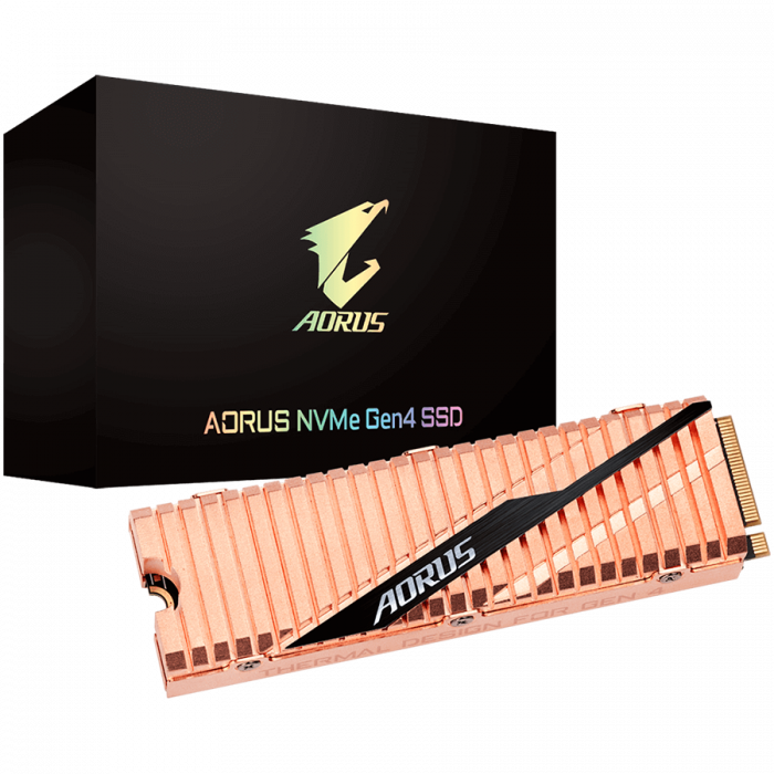 SSD Gigabyte AORUS NVMe Gen4 4.0x4, NVMe 1.3 1TB M.2 2280 Up to 5000 MB/s / Up to 4400 MB/s , up to 750k / up to 700k MTBF 1.77 m [2]