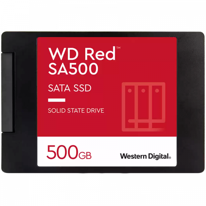 SSD NAS WD Red SA500 500GB SATA, 2.5", 7mm, Read/Write: 560/530 MBps, IOPS 95K/85K, TBW: 350 [1]