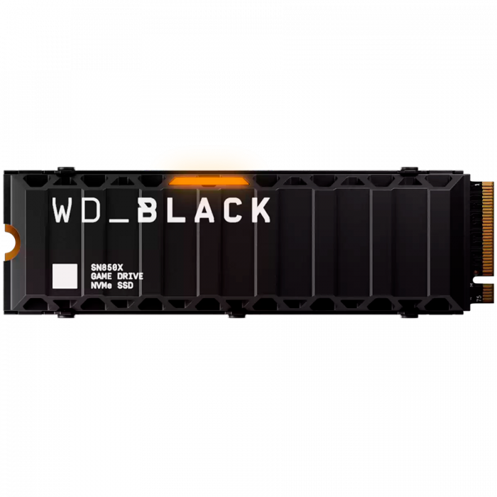 SSD WD Black SN850X HeatSink 8TB M.2 2280 PCIe Gen4 x4 NVMe, Read/Write: 7200/6600 MBps, IOPS 1200K/1200K, TBW: 4800 [1]
