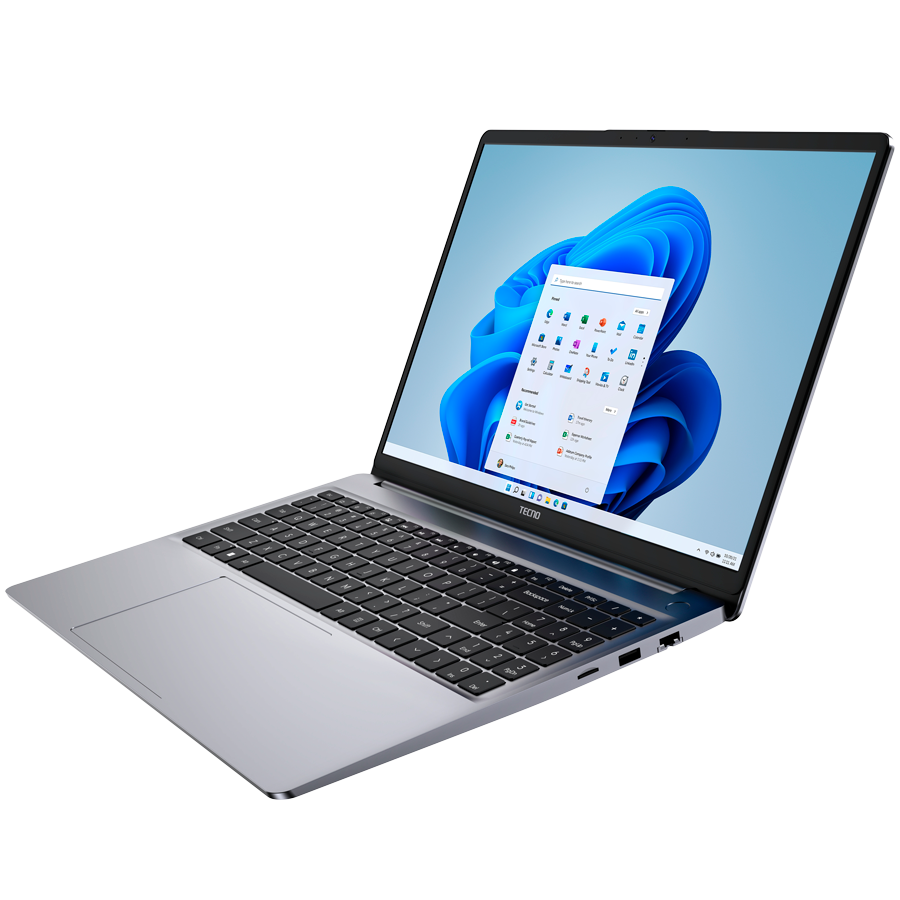 TECNO Megabook K16SDA AMD R7-5825U up to 4.5GHz 16-inch FHD IPS 16:10 1920x1200 300nits 60Hz RAM 16Gb SSD 1Tb 70Wh 17.5 hours Cam 1Mp 720p AI WiFi5 BT 5.0 RJ45 2xTypeC Full 2xUSB3.1 HDMI Finger print  [2]