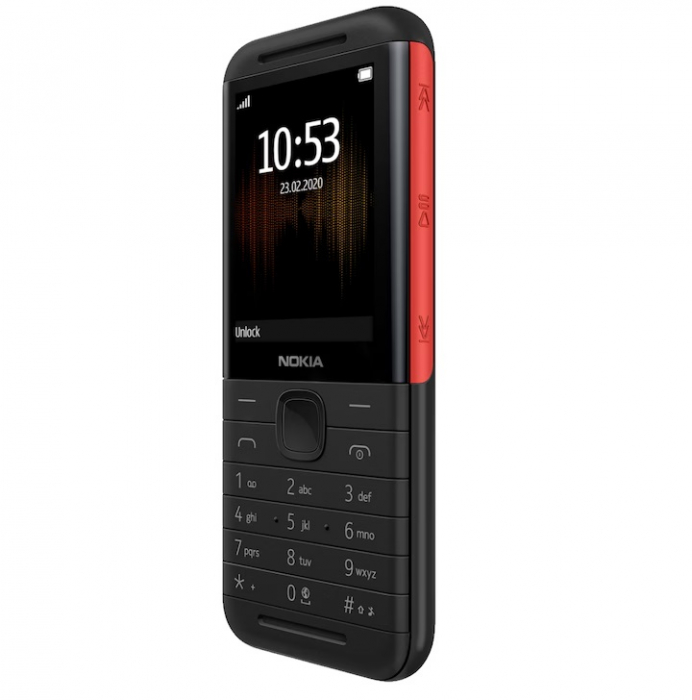 Telefon cu butoane, NOKIA, "5310" ecran 2.4 inch, dual sim, rez. camera 0.3 Mpix, memorie interna 16 MB, 2G, OEM, acumulator 1200 mAh, negru/ rosu [2]