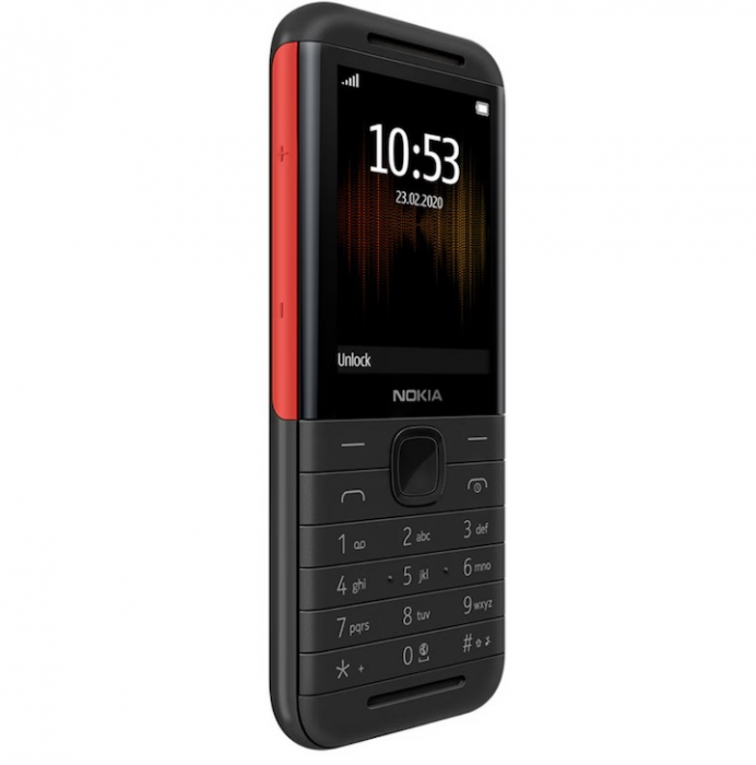Telefon cu butoane, NOKIA, "5310" ecran 2.4 inch, dual sim, rez. camera 0.3 Mpix, memorie interna 16 MB, 2G, OEM, acumulator 1200 mAh, negru/ rosu [3]