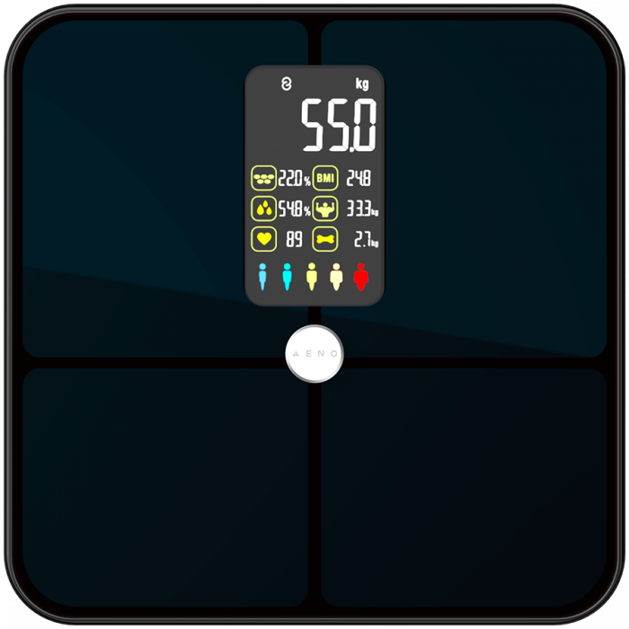 AENO Smart Body scales BS2S, 16 body metrics, up to 180kg, colorful display [3]