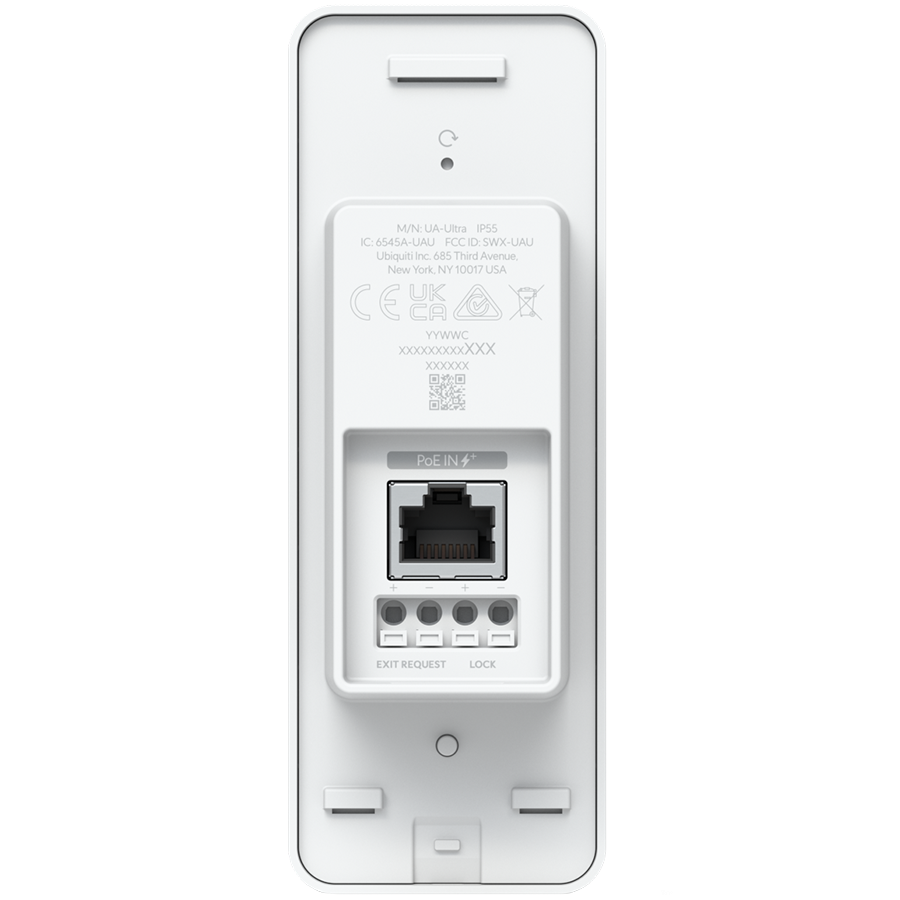 Ubiquiti Access Ultra Tamper-resistant access reader with a built-in hub for complete, single-door entry control from one device, Lock terminal (12V/1A), Exit request input [2]