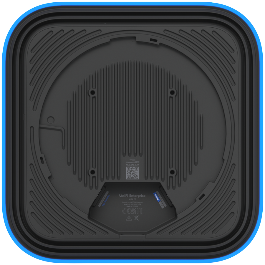Ubiquiti E7-EU Enterprise-grade, indoor access point with 10-stream WiFi 7 performance, a 10 GbE uplink, and a redundant GbE port for high availability [4]