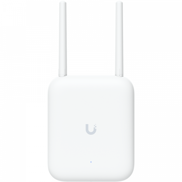 Ubiquiti U7-Outdoor All-weather WiFi 7 AP with 4 spatial streams, an integrated directional super antenna, and versatile mounting options [1]