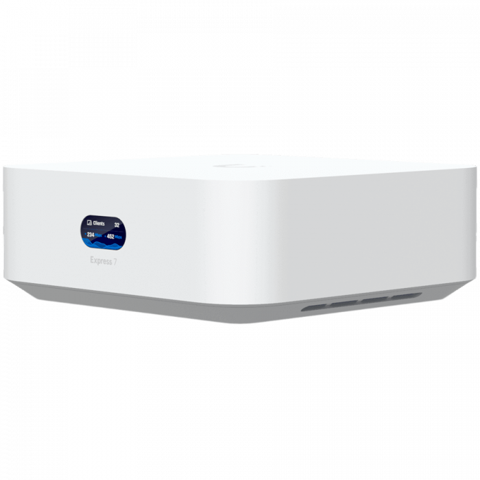 Ubiquiti UniFi Express 7 UX7 Mesh-scalable, super-compact 10G Cloud Gateway with integrated WiFi 7, 10 GbE RJ45 WAN port, 2.5 GbE RJ45 LAN port to extend network, up to 30+ UniFi devices and 300+ clie [1]
