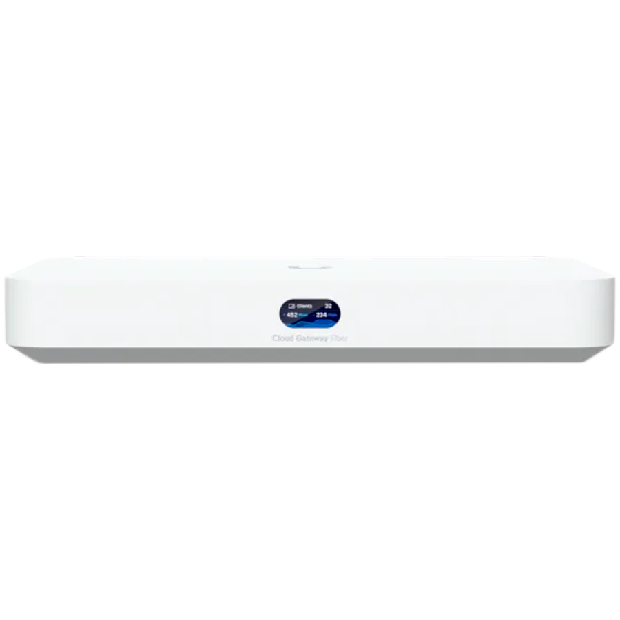 Ubiquiti UniFi UCG-Fiber-EU Desktop 10G Cloud Gateway with integrated PoE switch, Includes full UniFi application suite for device management, 5 Gbps routing with IDS/IPS, 10G SFP+ and (1) 10 GbE RJ45 [2]