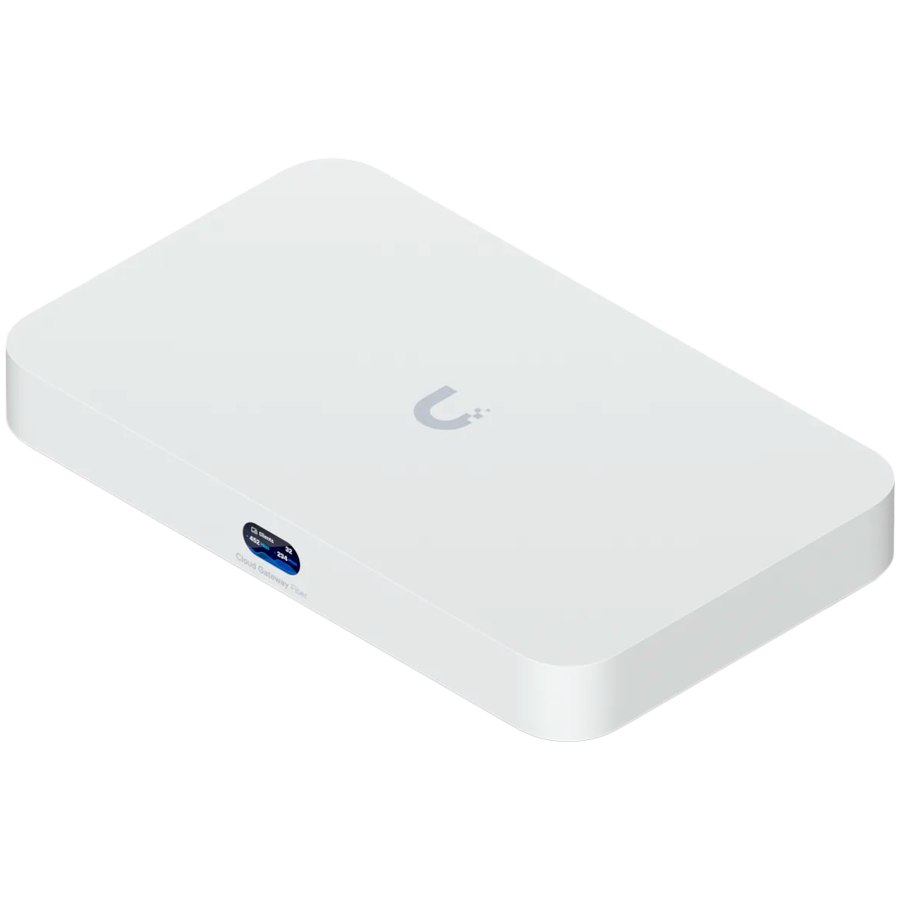 Ubiquiti UniFi UCG-Fiber-EU Desktop 10G Cloud Gateway with integrated PoE switch, Includes full UniFi application suite for device management, 5 Gbps routing with IDS/IPS, 10G SFP+ and (1) 10 GbE RJ45 [5]