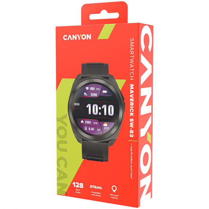 Умные часы CANYON Maverick SW-83, черный [7]