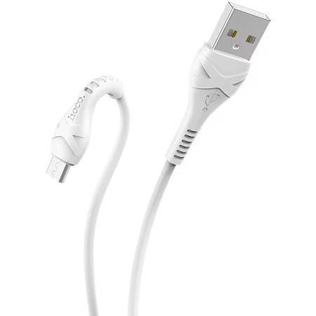 Cablu Date si Incarcare USB la MicroUSB HOCO X37, 1 m, Alb [3]