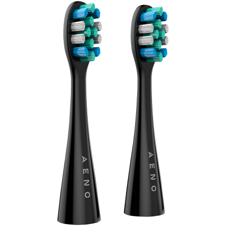 Electrocasnice mici - AENO Replacement toothbrush heads, Black, Dupont bristles, 2pcs in set (for ADB0002S/ADB0001S)