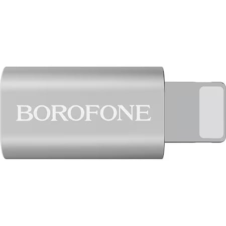 Adaptor MicroUSB to Lightning Borofone, BV5, Aluminiu, Incarcare si transfer, Argintiu [2]