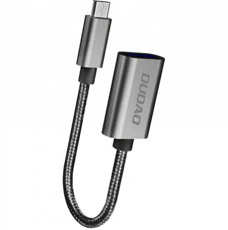 Adaptoare telefon mobil - Adaptor OTG Dudao USB la MicroUSB L15M, Negru