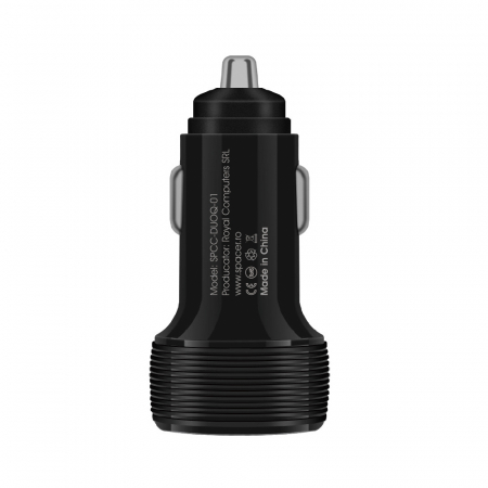 ALIMENTATOR auto SPACER QC 17W 3.1A max, SPCC-DUOQ-01 [3]