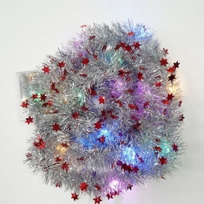 Beteala cu led, rosie, cu stelute, 2 m x 5 cm [1]