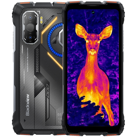 Telefoane Mobile - Blackview ROCK 3 LTE 6.78-inch FHD+ 2460x1080 120Hz 8+256GB MT Helio G100 Octa-Core 2.2GHz 50MP Front 108MP Rear Thermal imaging camera NFC FG MIL-STD-810H 10000mAh Wireless Charging Fingerprint Andro