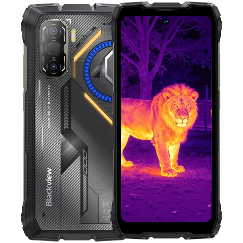 Telefoane Mobile - Blackview ROCK 3 LTE 6.78-inch FHD+ 2460x1080 120Hz 8+256GB MT Helio G100 Octa-Core 2.2GHz 50MP Front 108MP Rear Thermal imaging camera NFC FG MIL-STD-810H 10000mAh Wireless Charging Fingerprint Andro