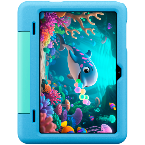 Notebook & Tablet - Blackview Tab 20 Kids WiFi 10.1-inch 800x1280 HD 60Hz Unisoc Tiger T310 2Hz 4GB + 64GB 6600mAh Cam 5MP/8MP WiFi5 Android 15 Bubble Blue